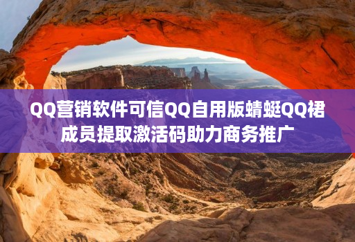 QQ营销软件可信QQ自用版蜻蜓QQ裙成员提取激活码助力商务推广