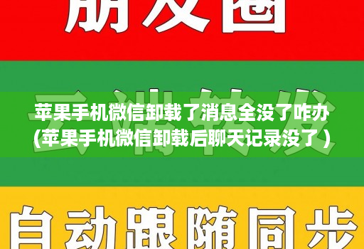 苹果手机微信卸载了消息全没了咋办(苹果手机微信卸载后聊天记录没了 )