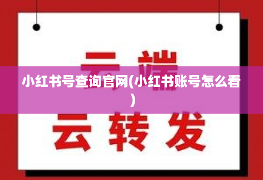 小红书号查询官网(小红书账号怎么看 )