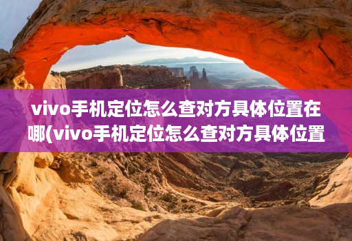 vivo手机定位怎么查对方具体位置在哪(vivo手机定位怎么查对方具体位置在哪儿 )