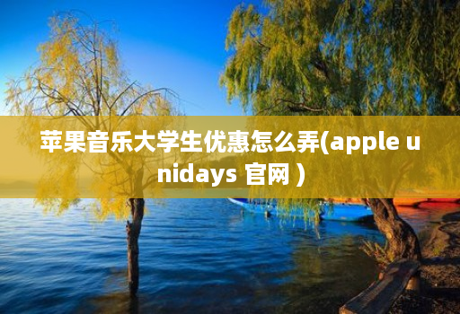 苹果音乐大学生优惠怎么弄(apple unidays 官网 )