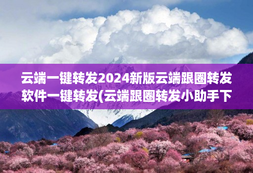 云端一键转发2024新版云端跟圈转发软件一键转发(云端跟圈转发小助手下载地址 )